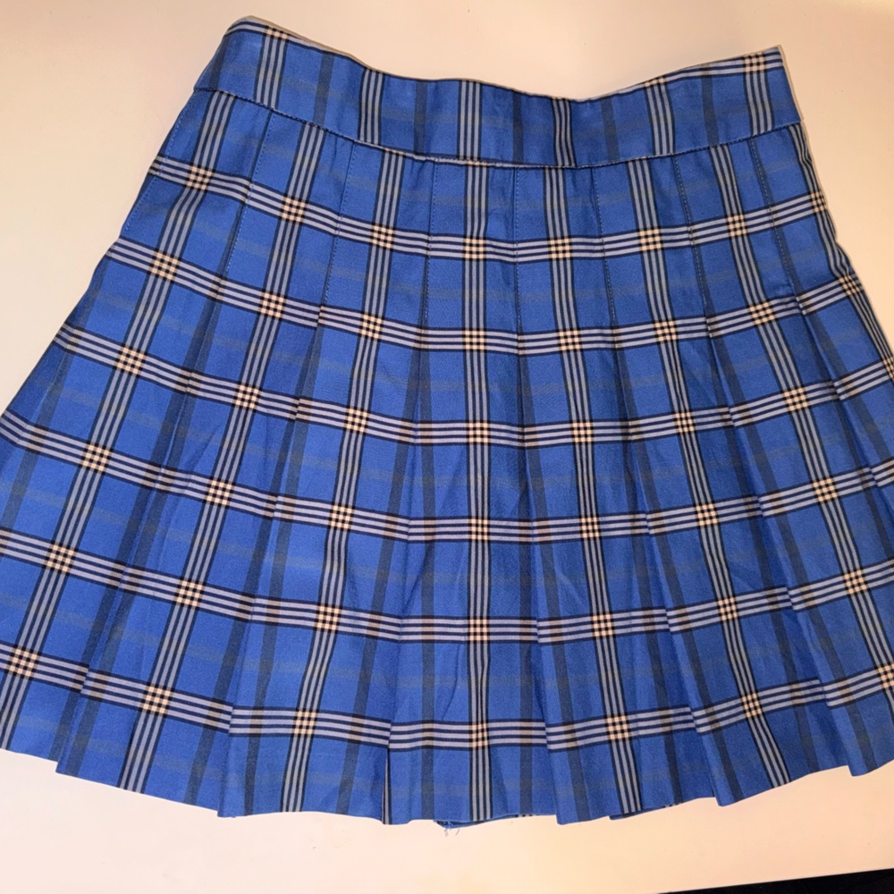 Sunday Best ARITZIA Blue Plaid Mini Skirt